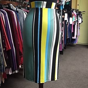 New Plus Liz C. 1X 2X 3X Midi Skirt.